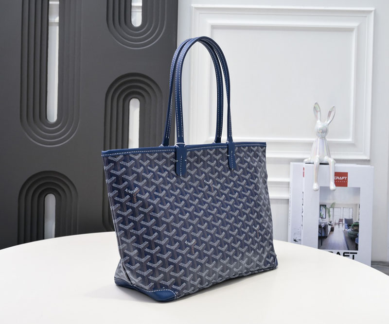 N品 GOYARD ゴヤール トートバッグ アルトワPM バッグ ARTOISPMLTY12CL12P ネイビーブルー シルバー金具 激安優良店 - 画像 (9)