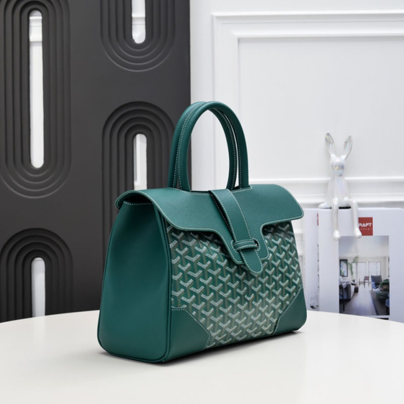 N品 GOYARD ゴヤール サイゴン トートバッグ SAIGOCMMLTY09CL09P グリーン シルバー金具 激安優良店 - 画像 (9)