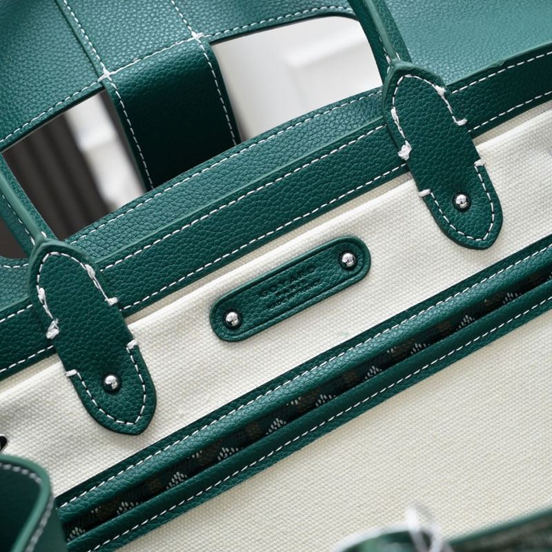 N品 GOYARD ゴヤール サイゴン トートバッグ SAIGOCMMLTY09CL09P グリーン シルバー金具 激安優良店 - 画像 (3)