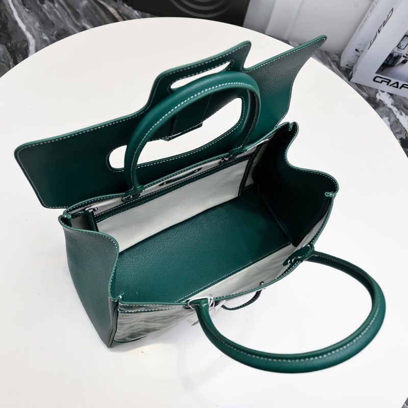 N品 GOYARD ゴヤール サイゴン トートバッグ SAIGOCMMLTY09CL09P グリーン シルバー金具 激安優良店 - 画像 (2)