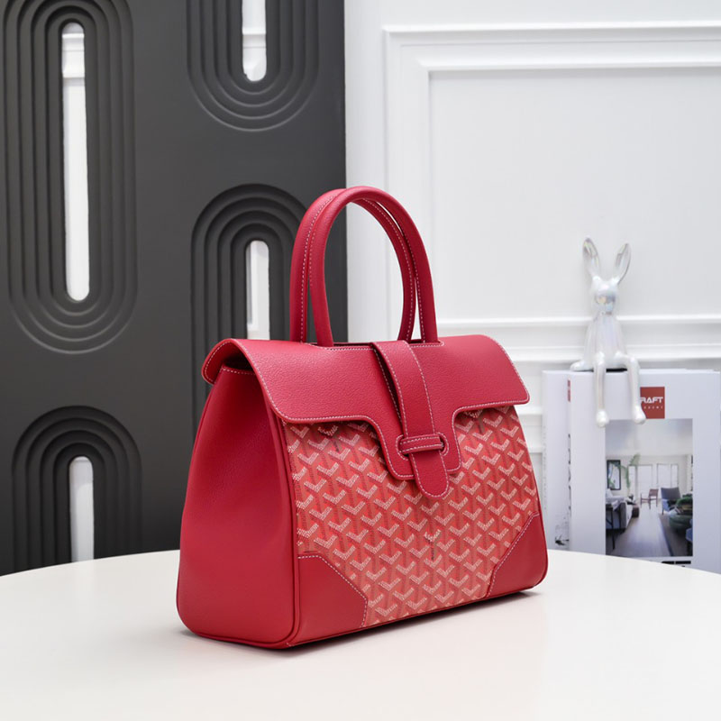 N品 GOYARD ゴヤール サイゴン トートバッグ SAIGOCMMLTY02CL02P レッド シルバー金具 激安優良店 - 画像 (9)