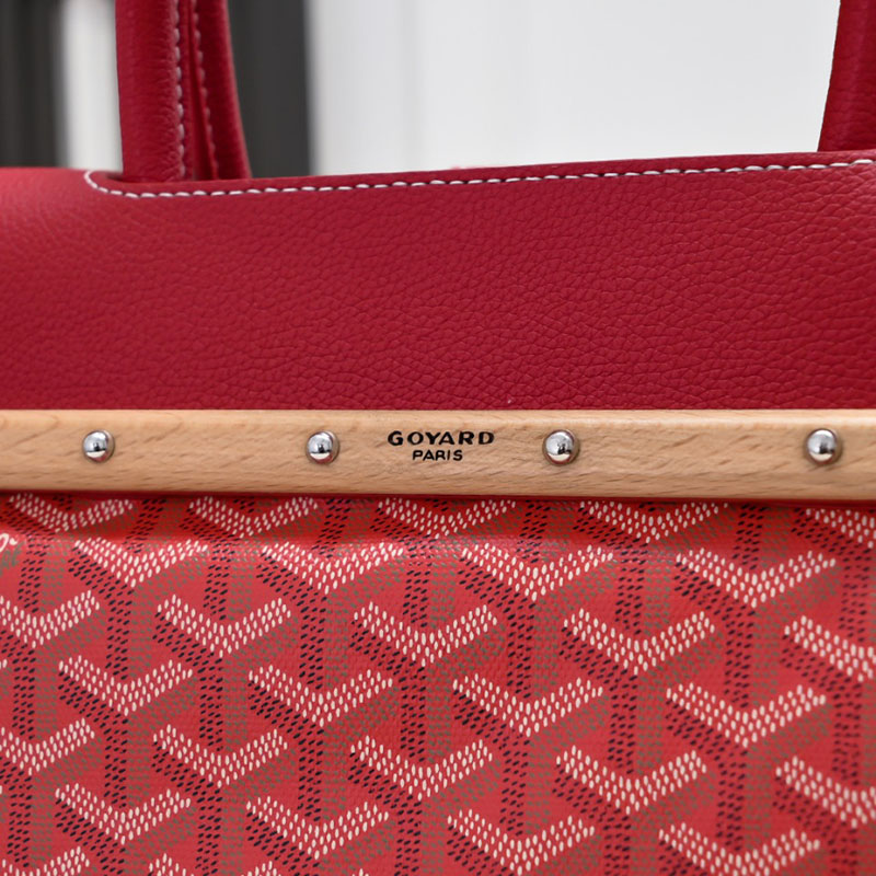 N品 GOYARD ゴヤール サイゴン トートバッグ SAIGOCMMLTY02CL02P レッド シルバー金具 激安優良店 - 画像 (6)