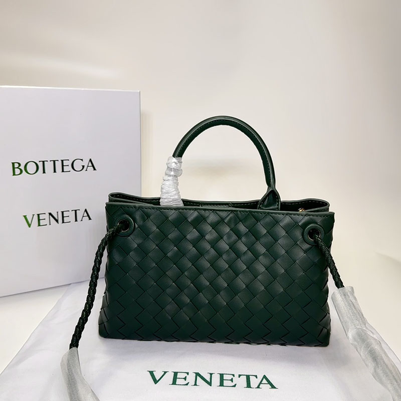 N品 Bottega Veneta ボッテガ・ヴェネタ スモール イーストウエスト アンディアーモ エメラルド グリーン 766010VCPP13049 ラムスキン ゴールド金具 激安優良店 - 画像 (6)
