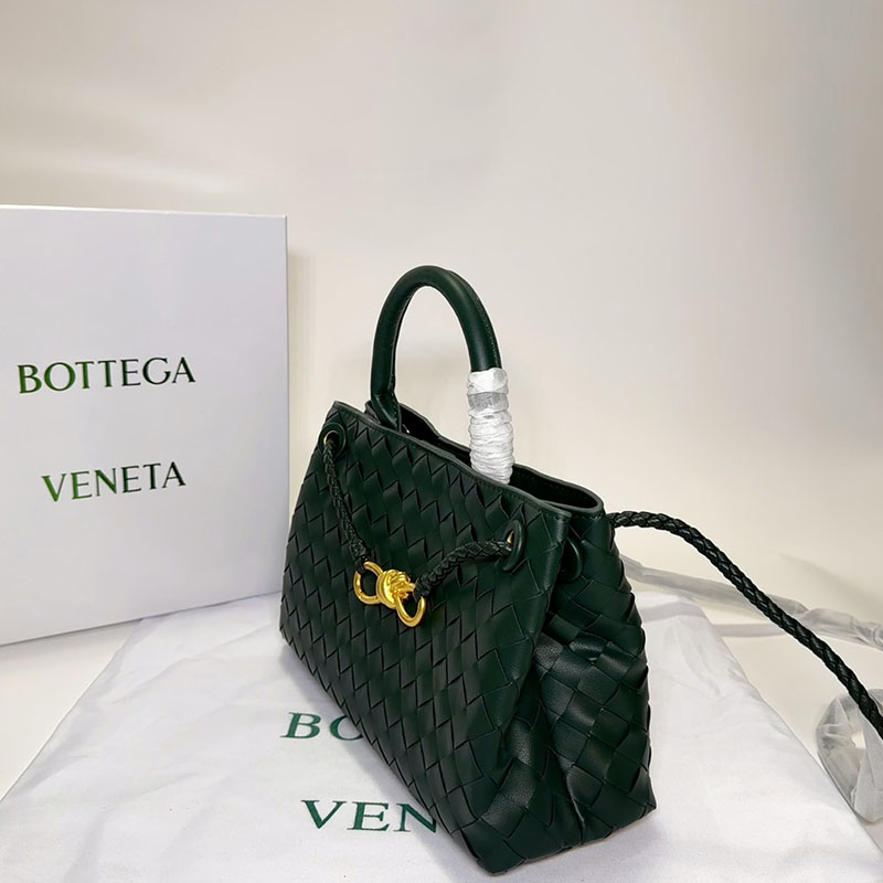 N品 Bottega Veneta ボッテガ・ヴェネタ スモール イーストウエスト アンディアーモ エメラルド グリーン 766010VCPP13049 ラムスキン ゴールド金具 激安優良店 - 画像 (5)