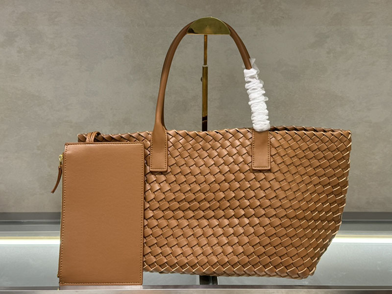 N品 Bottega Veneta ボッテガ・ヴェネタ トートバッグMM 人気 キャラメル 598511V91319830 ラムスキン ゴールド金具 激安優良店 - 画像 (6)