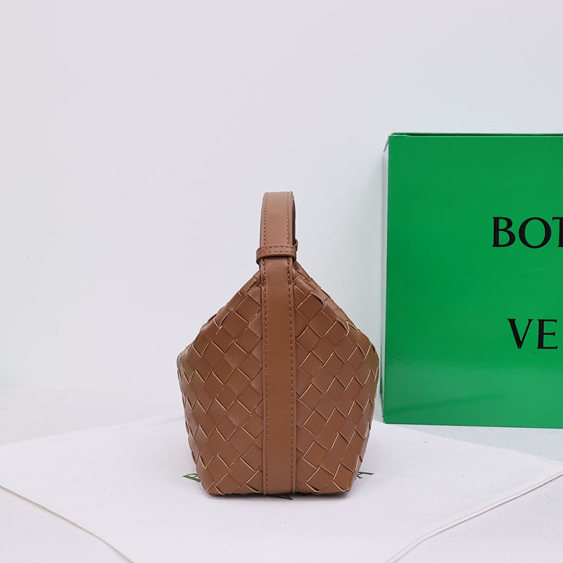 N品 Bottega Veneta ボッテガ・ヴェネタ ミニ ウォレス キャラメル 754443V3IV19830 カーフ ゴールド金具 激安優良店 - 画像 (8)