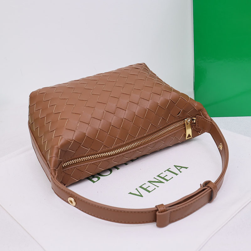 N品 Bottega Veneta ボッテガ・ヴェネタ ミニ ウォレス キャラメル 754443V3IV19830 カーフ ゴールド金具 激安優良店 - 画像 (6)