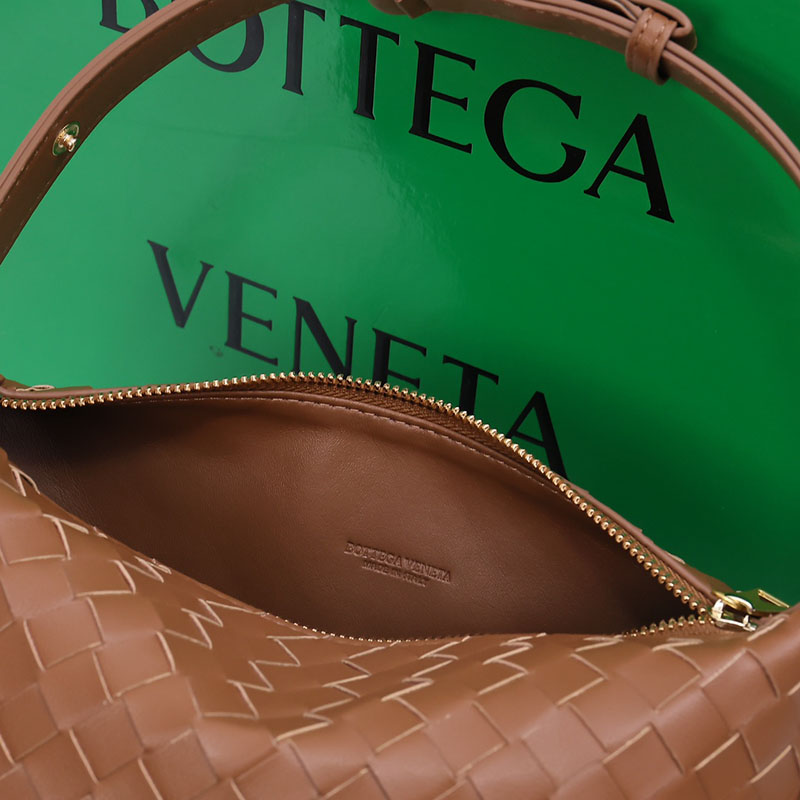 N品 Bottega Veneta ボッテガ・ヴェネタ ミニ ウォレス キャラメル 754443V3IV19830 カーフ ゴールド金具 激安優良店 - 画像 (3)