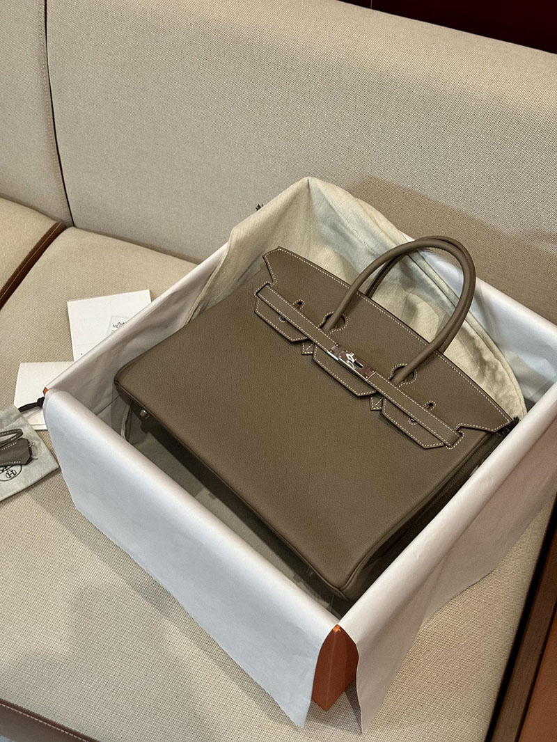 最高級エルメススーパーコピー エルメスバーキン35コピー バーキン35CM エトゥープ トゴ シルバー金具 2412029 - 画像 (4)