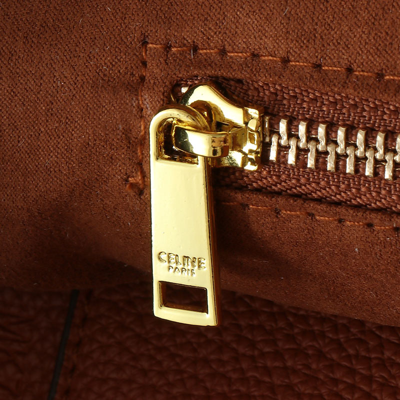 N品 セリーヌ バッグ 人気 ランキング CELINE トートバッグ 人気 ミディアム カバ アナイス キュイル トリオンフ 116853ENY.04LU タン ゴールド金具 - 画像 (2)