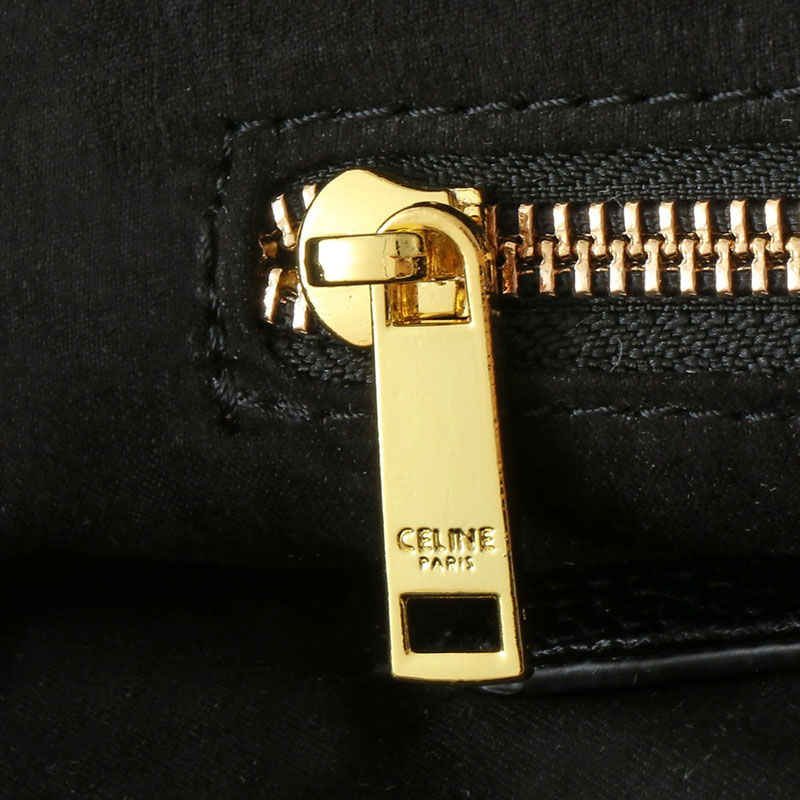 N品 セリーヌ バッグ 人気 ランキング CELINE トートバッグ 人気 ミディアム カバ アナイス キュイル トリオンフ 116853ENY.38NO ブラック ゴールド金具 - 画像 (4)