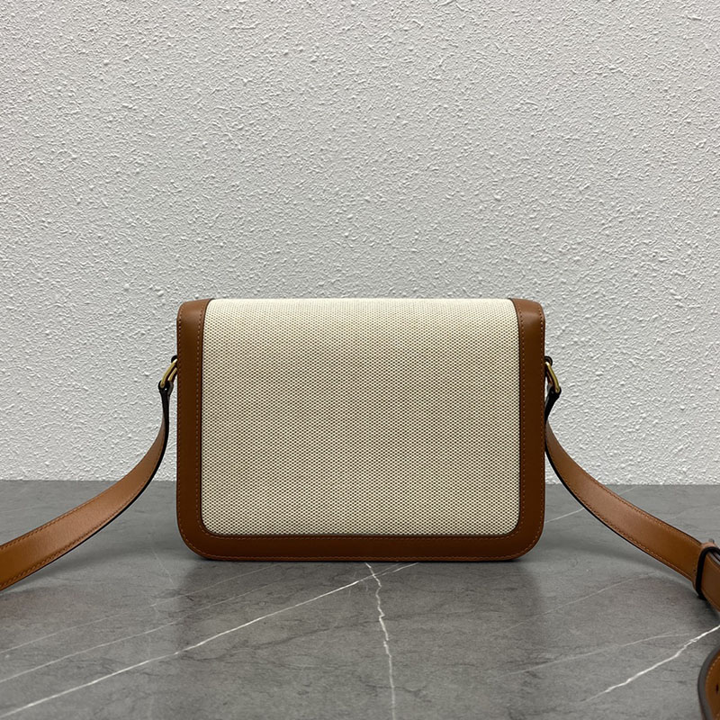 N品 セリーヌ バッグ 人気 ランキング CELINE ショルダーバッグ 人気 クラシック トリオンフ バッグ 191242EGC.02NT ナチュラル/タン ゴールド金具 - 画像 (6)