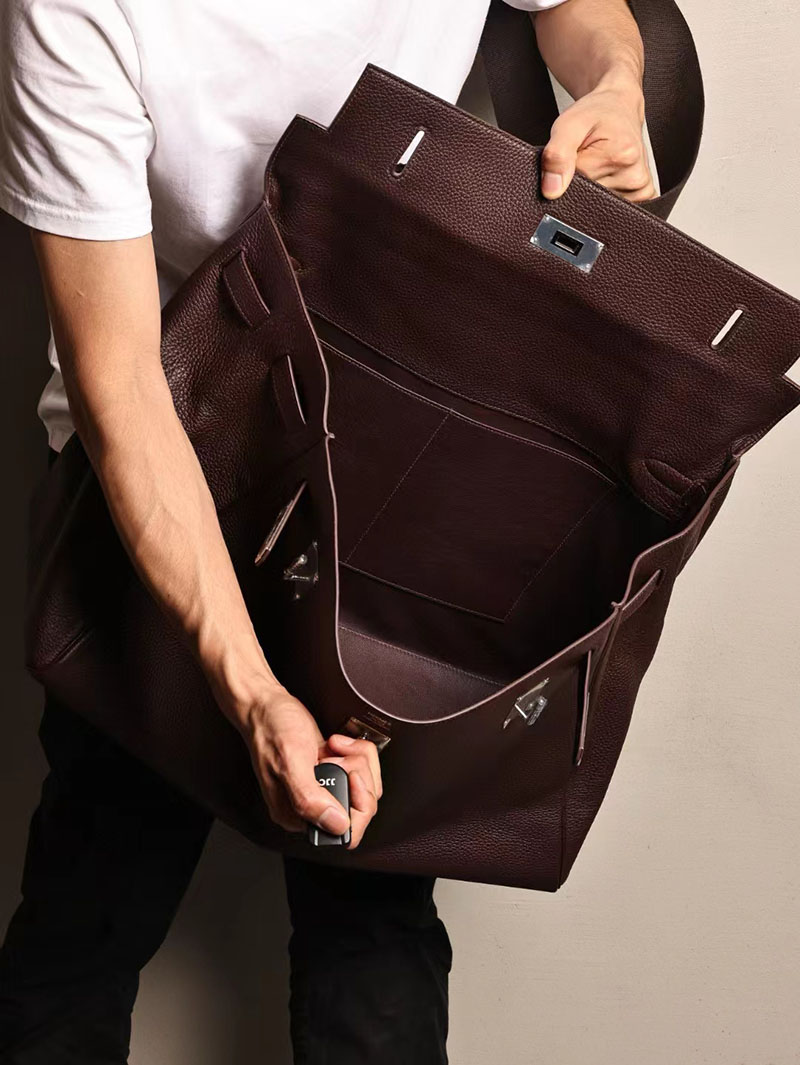 エルメス ケリー50 定価 HERMES ケリー50 メンズ ルージュセリエ トゴ シルバー金具 2412191 - 画像 (8)