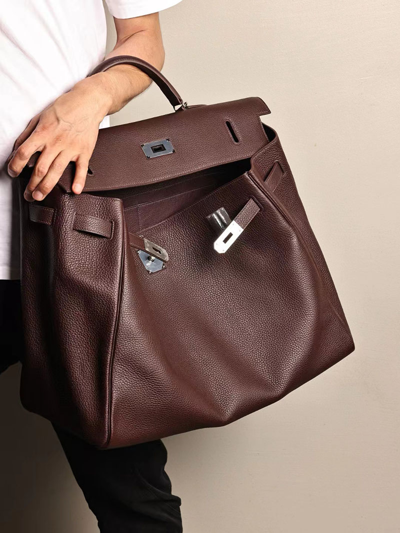 エルメス ケリー50 定価 HERMES ケリー50 メンズ ルージュセリエ トゴ シルバー金具 2412191 - 画像 (5)