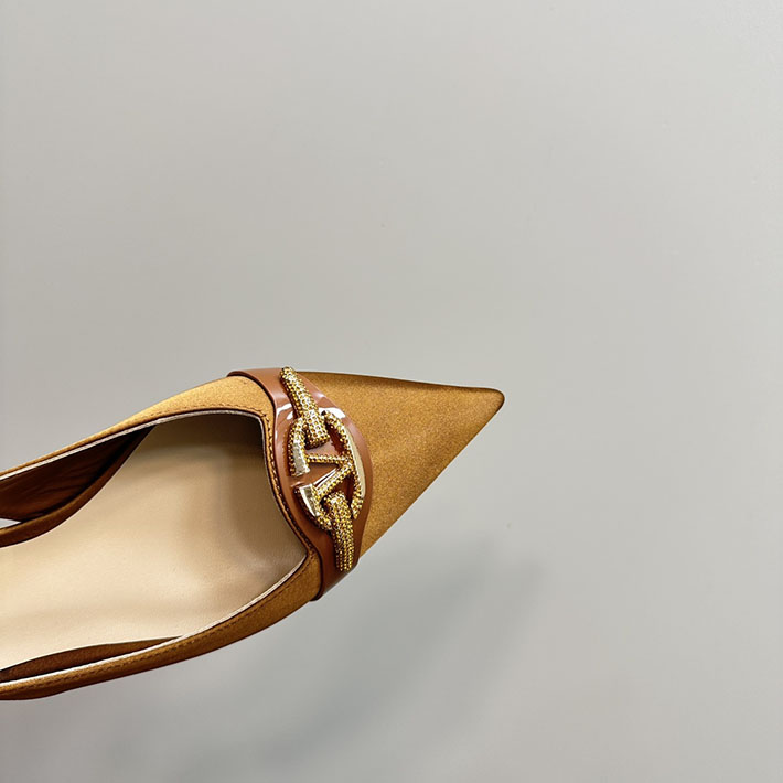 最高級ヴァレンティノスーパーコピー靴 ヴァレンティノパンプスコピー VALENTINO パンプス 歩きやすい ローヒール 2412293 ブラウン - 画像 (3)