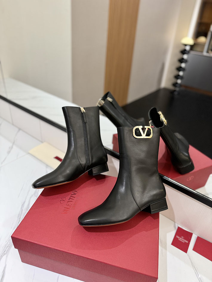 最高級ヴァレンティノスーパーコピー靴 ヴァレンティノブーツコピー VALENTINO ミドルブーツ レディース 歩きやすい 2412310 ブラック - 画像 (6)