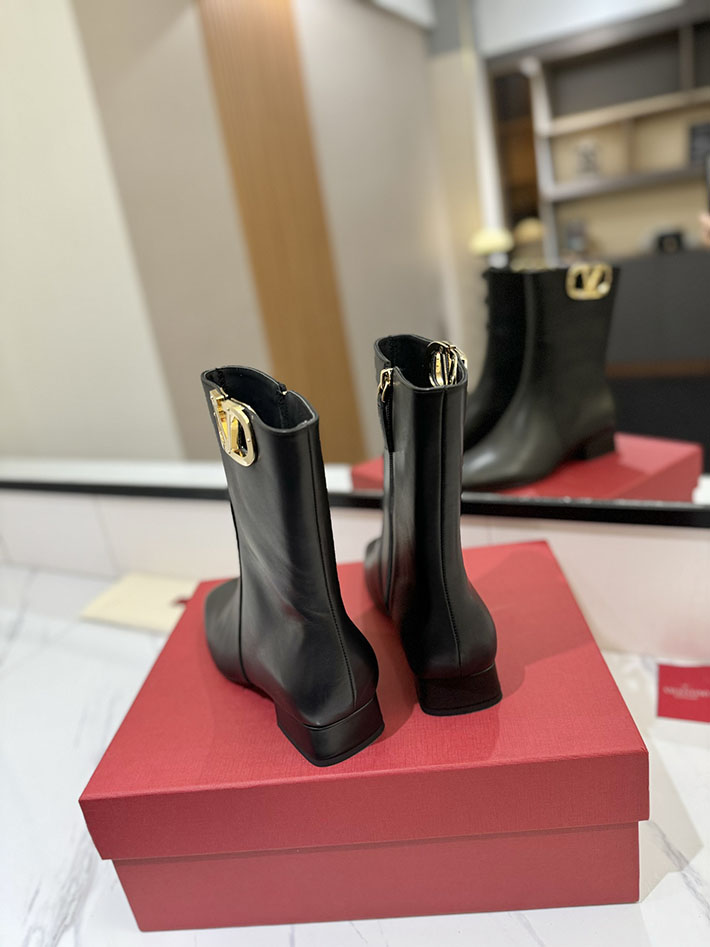 最高級ヴァレンティノスーパーコピー靴 ヴァレンティノブーツコピー VALENTINO ミドルブーツ レディース 歩きやすい 2412310 ブラック - 画像 (3)