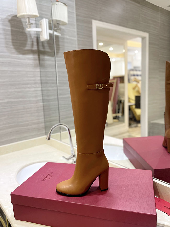 最高級ヴァレンティノスーパーコピー靴 ヴァレンティノブーツコピー VALENTINO カジュアル 長靴 レディース 2412419 ブラウン - 画像 (7)