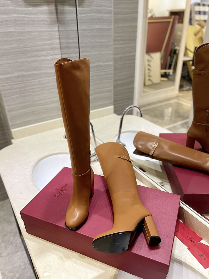 最高級ヴァレンティノスーパーコピー靴 ヴァレンティノブーツコピー VALENTINO カジュアル 長靴 レディース 2412419 ブラウン - 画像 (6)