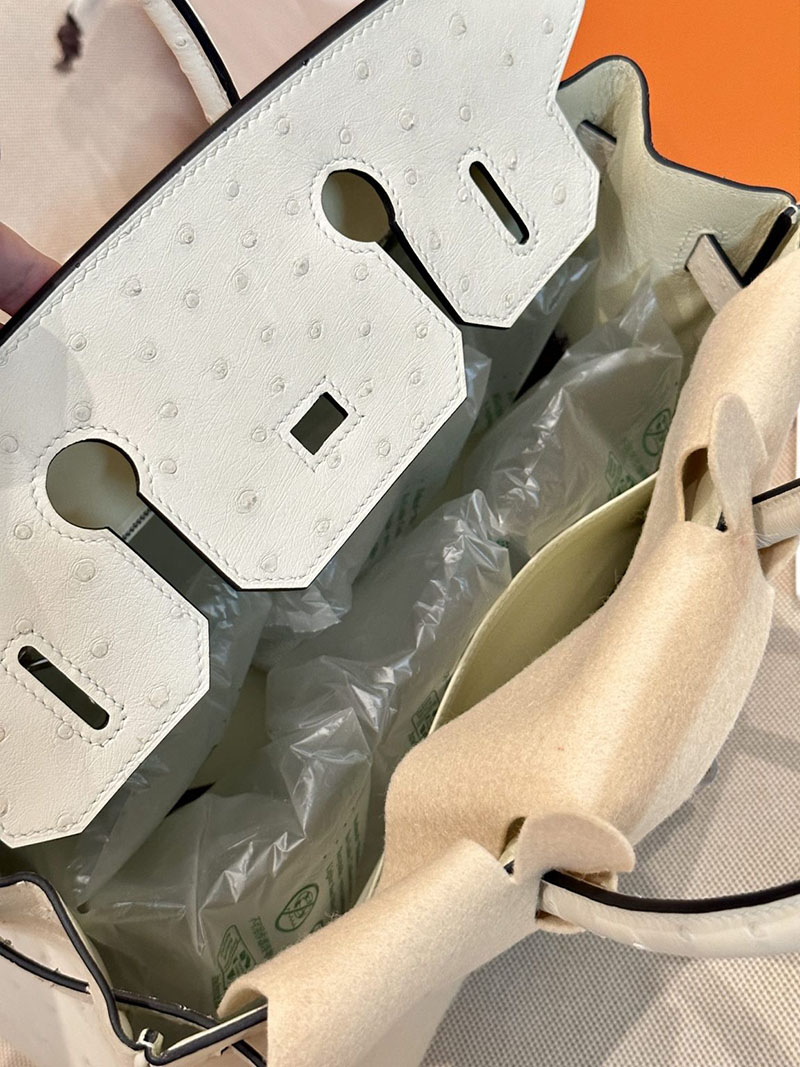 バーキン30 オーストリッチ 定価 エルメス HERMES バーキン30 パーシュマン オーストリッチ シルバー金具 2412851 - 画像 (10)