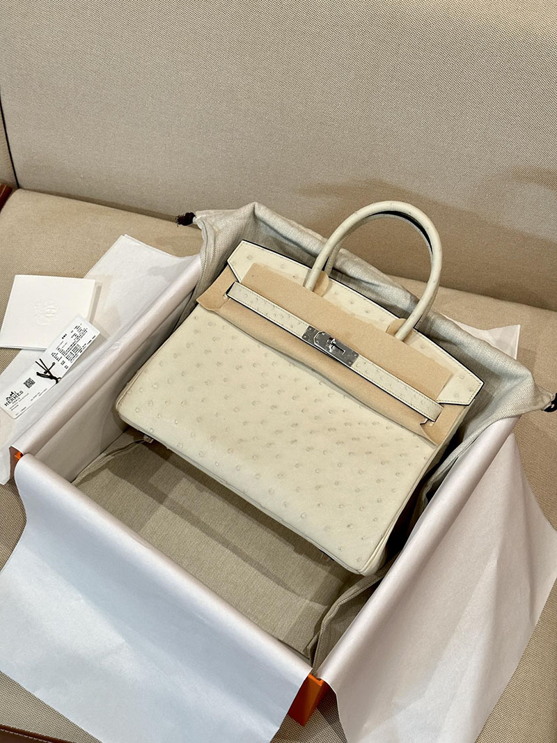 バーキン30 オーストリッチ 定価 エルメス HERMES バーキン30 パーシュマン オーストリッチ シルバー金具 2412851 - 画像 (4)