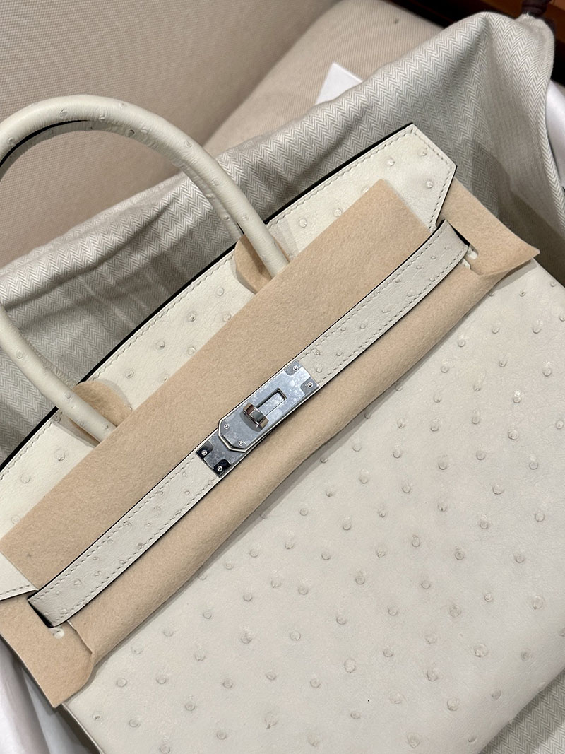 バーキン30 オーストリッチ 定価 エルメス HERMES バーキン30 パーシュマン オーストリッチ シルバー金具 2412851 - 画像 (3)