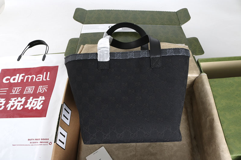 グッチ トートバッグ アウトレット GUCCI グッチ トーティッシマ スモール トートバッグ 788211 FADH3 1058 ブラック ゴールド金具 - 画像 (9)