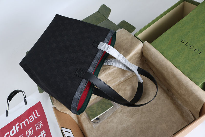 グッチ トートバッグ アウトレット GUCCI グッチ トーティッシマ スモール トートバッグ 788211 FADH3 1058 ブラック ゴールド金具 - 画像 (3)