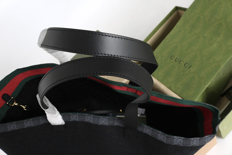 グッチ トートバッグ アウトレット GUCCI グッチ トーティッシマ ミディアム トートバッグ 788203 FADH3 1058 ブラック ゴールド金具 - 画像 (7)