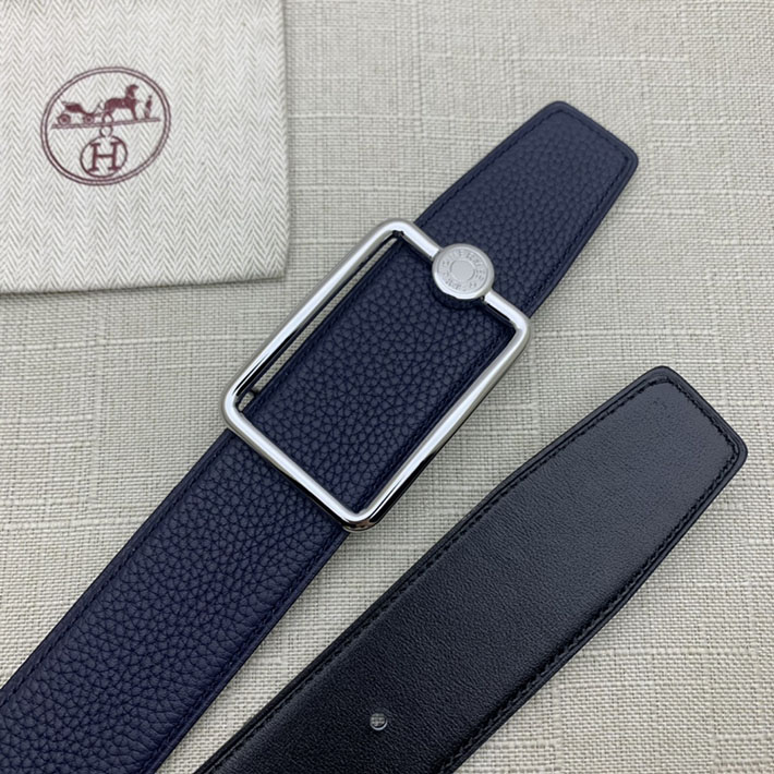 最高級エルメススーパーコピー エルメスベルトコピー エルメス ベルト メンズ 人気 2515065 ブラック/ブルーサフィール トゴ ゴールド金具 - 画像 (2)