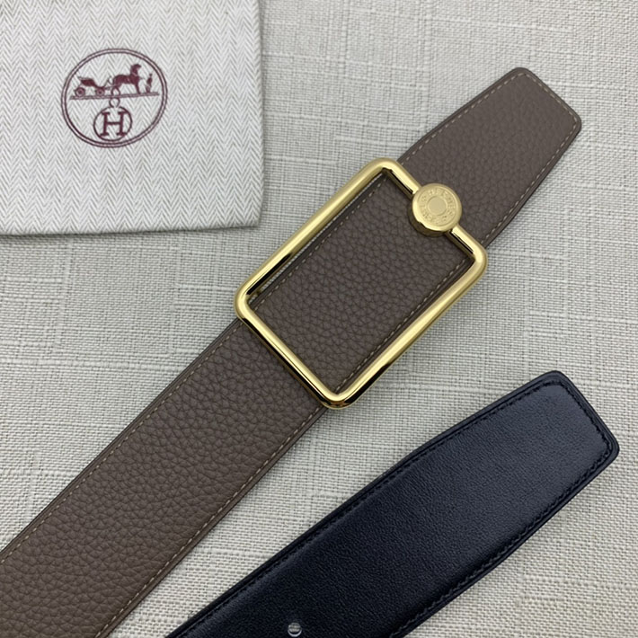 最高級エルメススーパーコピー エルメスベルトコピー エルメス ベルト メンズ 人気 2515069 ブラック/エトゥープ トゴ ゴールド金具 - 画像 (3)