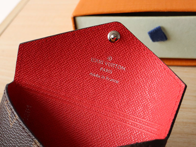 ヴィトン カードケース 財布代わり ポルト カルト・キリガミ サリー レッド M12864 キャンバス シルバー金具 - 画像 (3)