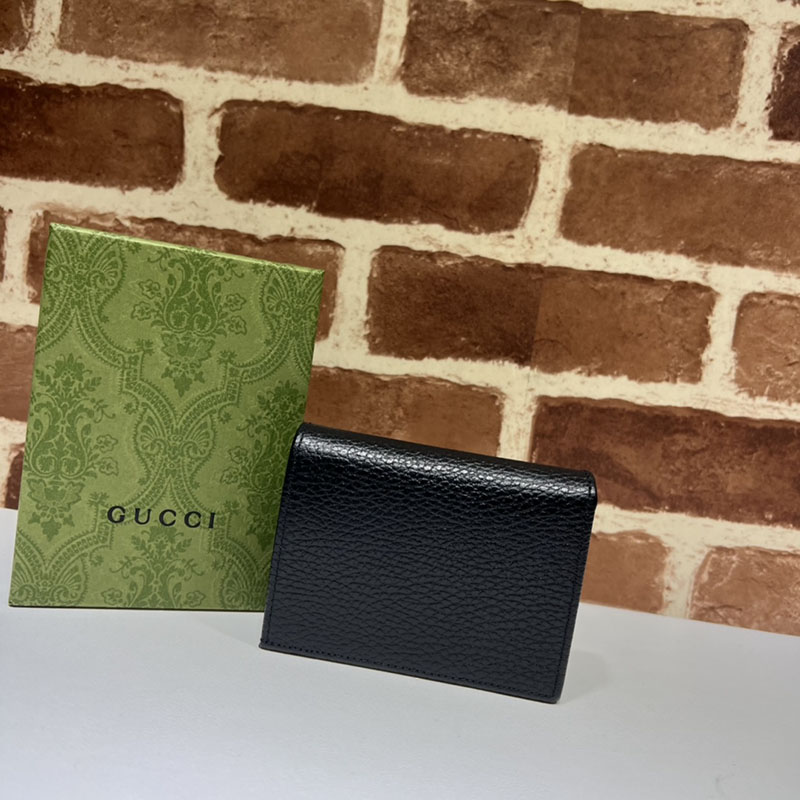 gucci 定期入れ レディース グッチ ダブルG カードケース 456126 CAO0G 1000 ブラック ブラック金具 - 画像 (4)