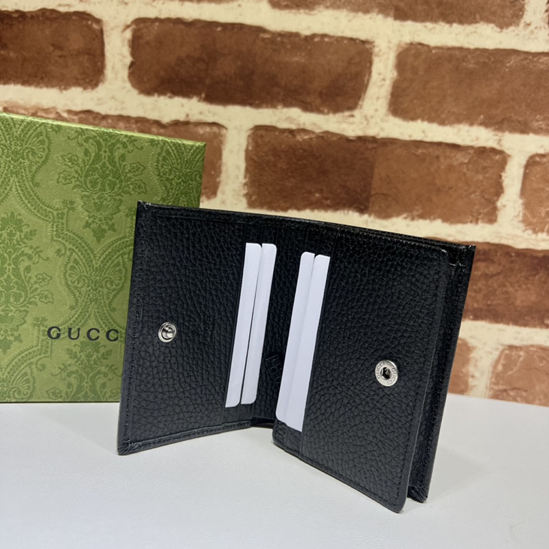 gucci 定期入れ レディース グッチ ダブルG カードケース 456126 CAO0G 1000 ブラック ブラック金具 - 画像 (2)