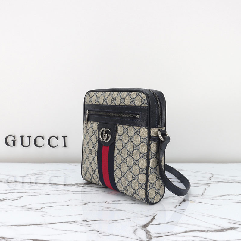 グッチ オフィディア GG スモール メッセンジャー バッグ 547926 96IWN 4076 ベージュ&ブルー gucci ショルダーバッグ メンズ 人気 - 画像 (9)