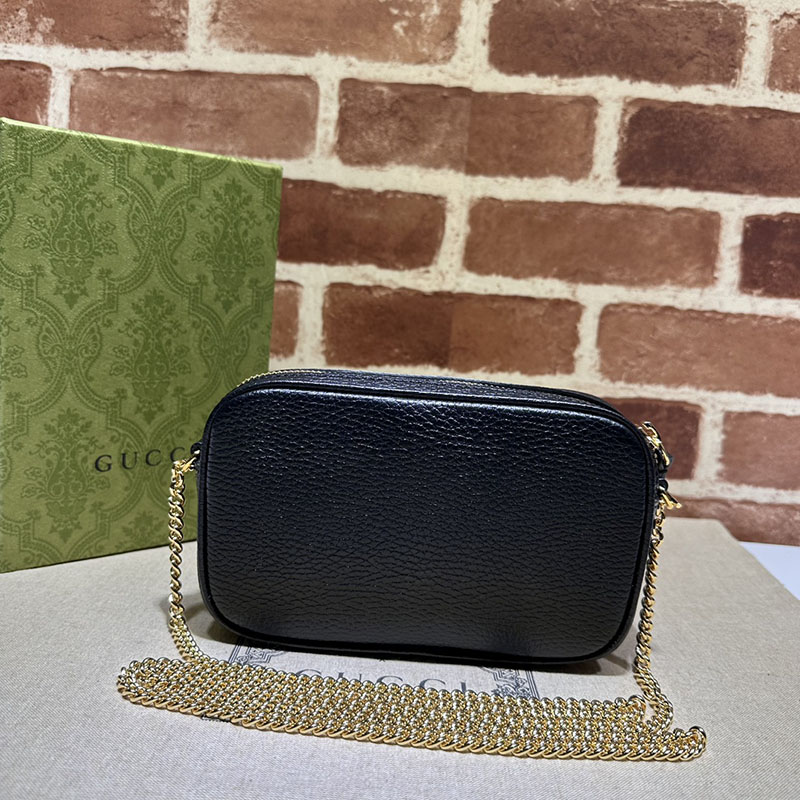 グッチ GGマーモント スーパーミニバッグ 772759 CAO0G 1000 ブラック GUCCI 可愛いミニバッグ ブランド - 画像 (5)