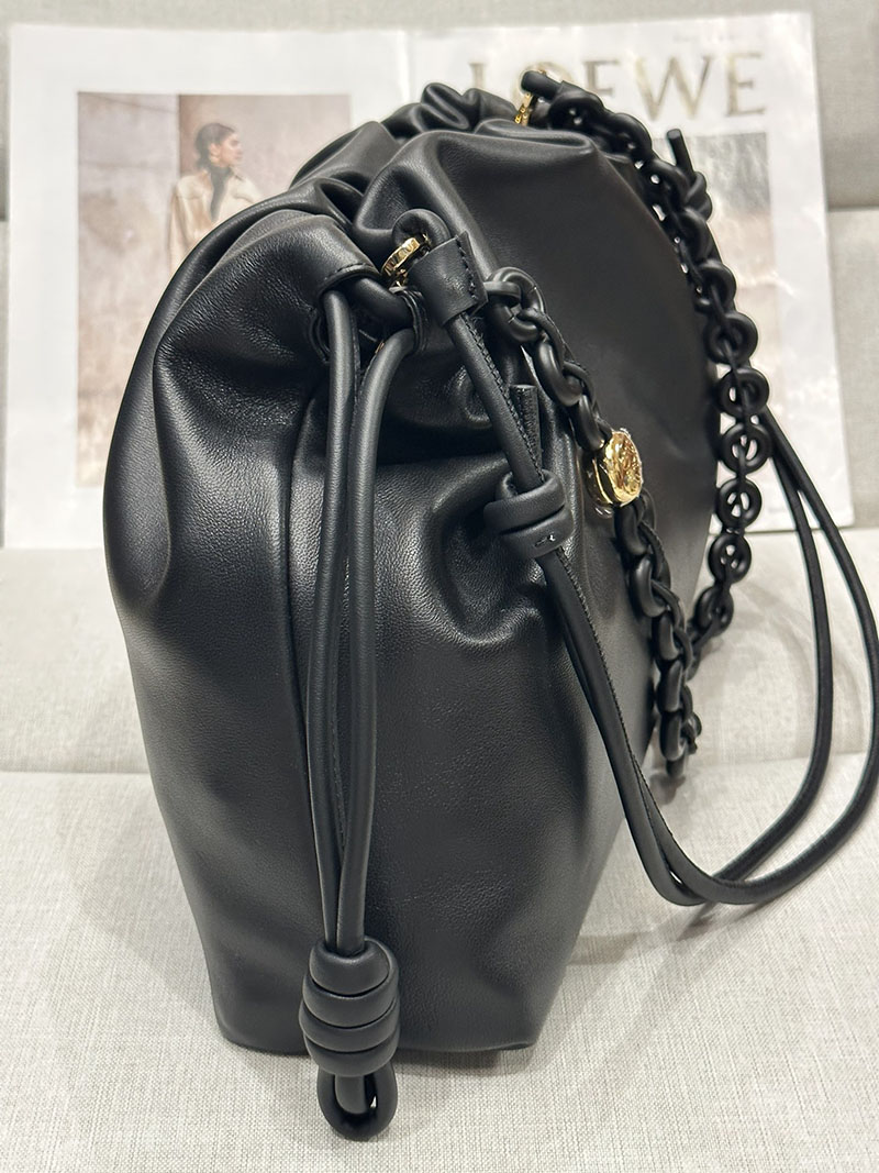 ロエベ バッグ 新作 2025 LOEWE フラメンコパース-ラージ A411FPDX16-1100 ブラック ブラック金具 - 画像 (7)