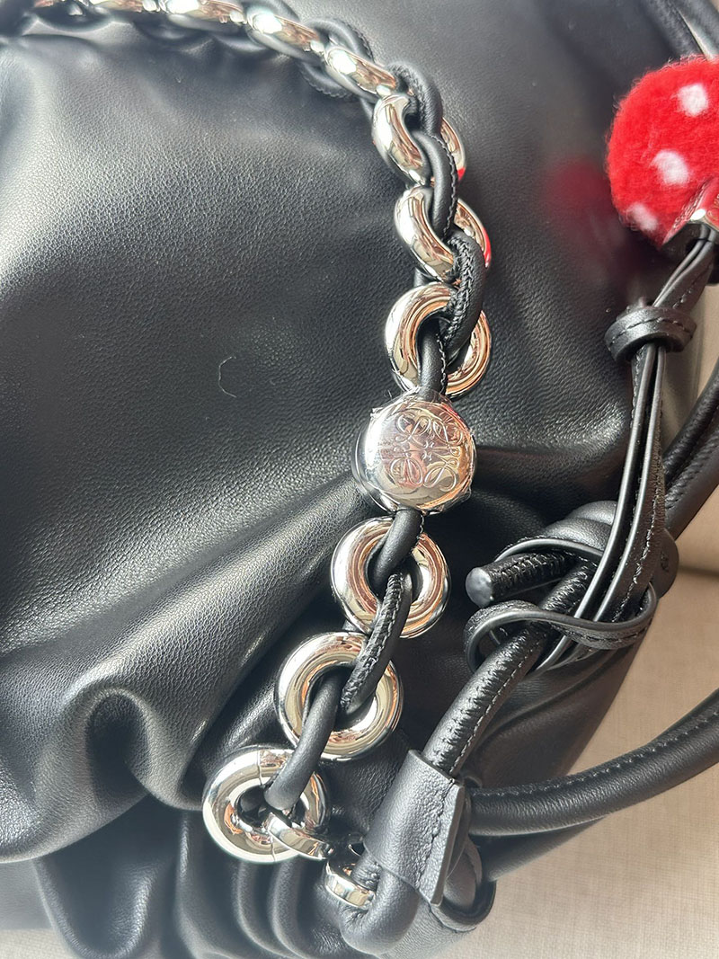 ロエベ バッグ 新作 2025 LOEWE フラメンコパース-ラージ A411FPDX24-1100 ブラック シルバー金具 - 画像 (7)