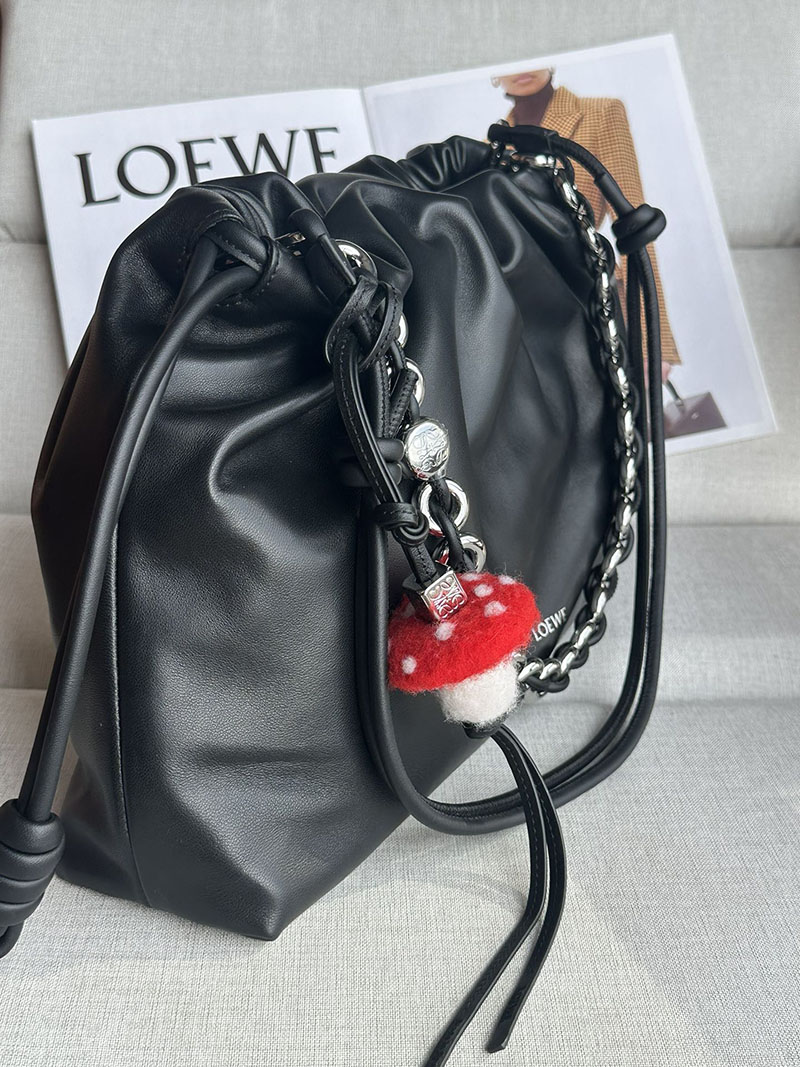 ロエベ バッグ 新作 2025 LOEWE フラメンコパース-ラージ A411FPDX24-1100 ブラック シルバー金具 - 画像 (6)
