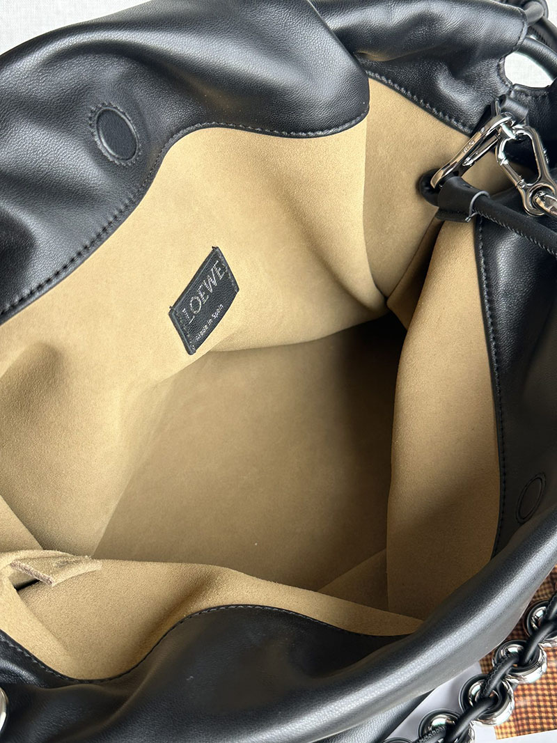 ロエベ バッグ 新作 2025 LOEWE フラメンコパース-ラージ A411FPDX24-1100 ブラック シルバー金具 - 画像 (2)