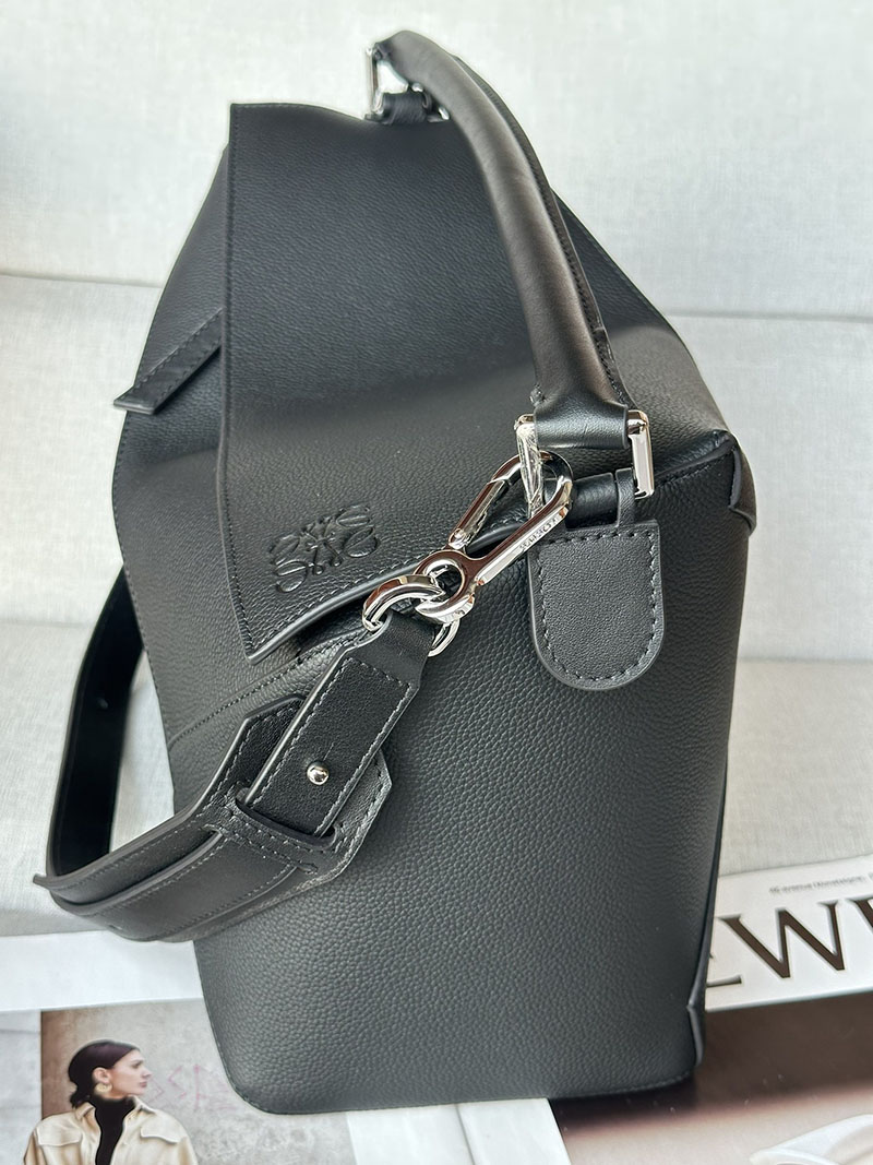 ロエベ バッグ 新作 2025 LOEWE パズルバッグ-ラージ B510P00X05-1100 ブラック シルバー金具 - 画像 (5)