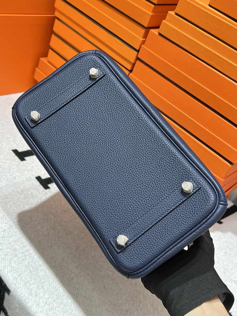 HERMES エルメス バーキン25 タッチ ブラック/ブルーロイヤル/フューシャピンク トゴ/クロコダイル アリゲーターマット シルバー金具 2513510 - 画像 (2)