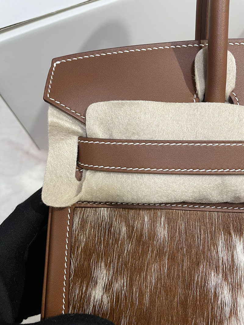 エルメス HERMES バーキン30 ゴールド スイフト/馬毛 シルバー金具 2513519 バーキン 入手困難 - 画像 (7)