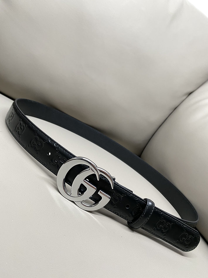 グッチ ベルト レディース 2025年新作 GUCCI グッチ ベルト レディース アウトレット 2515795 ブラック 本革 ゴールド金具 - 画像 (8)