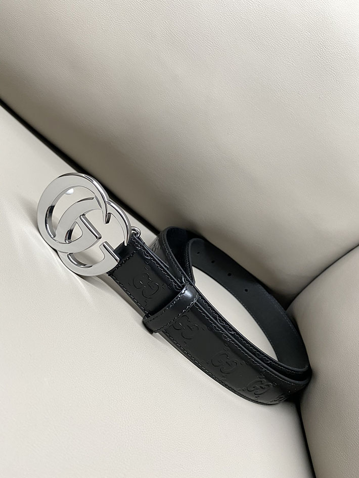 グッチ ベルト レディース 2025年新作 GUCCI グッチ ベルト レディース アウトレット 2515795 ブラック 本革 ゴールド金具 - 画像 (7)