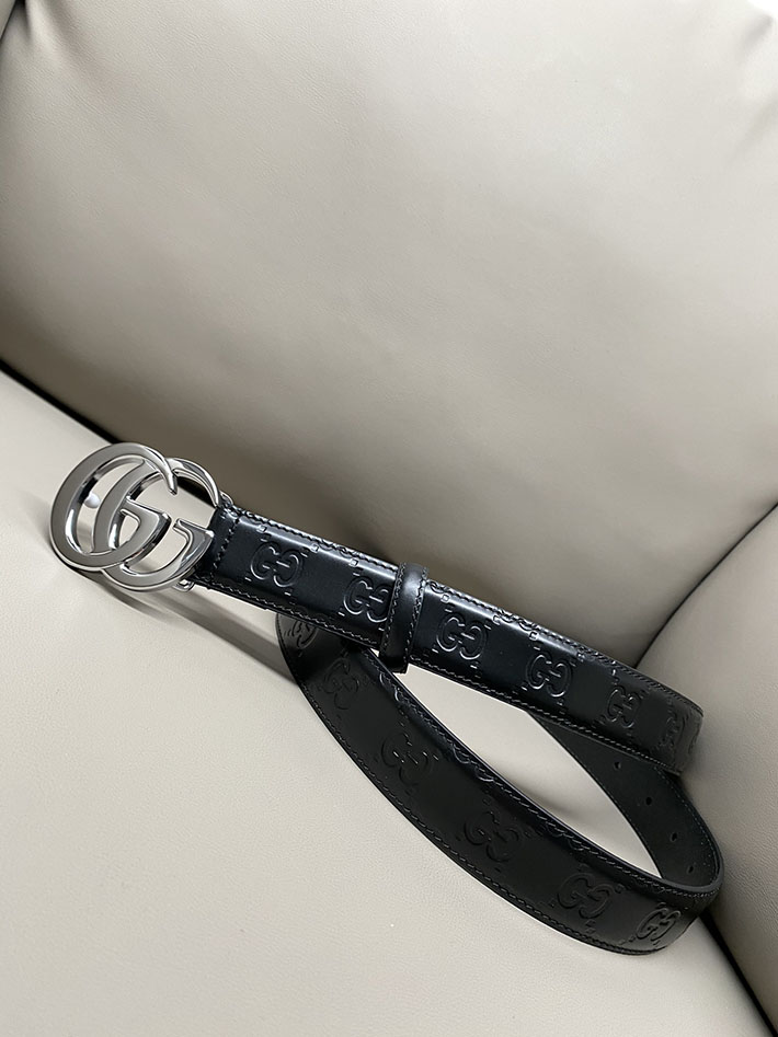 グッチ ベルト レディース 2025年新作 GUCCI グッチ ベルト レディース アウトレット 2515795 ブラック 本革 ゴールド金具 - 画像 (6)