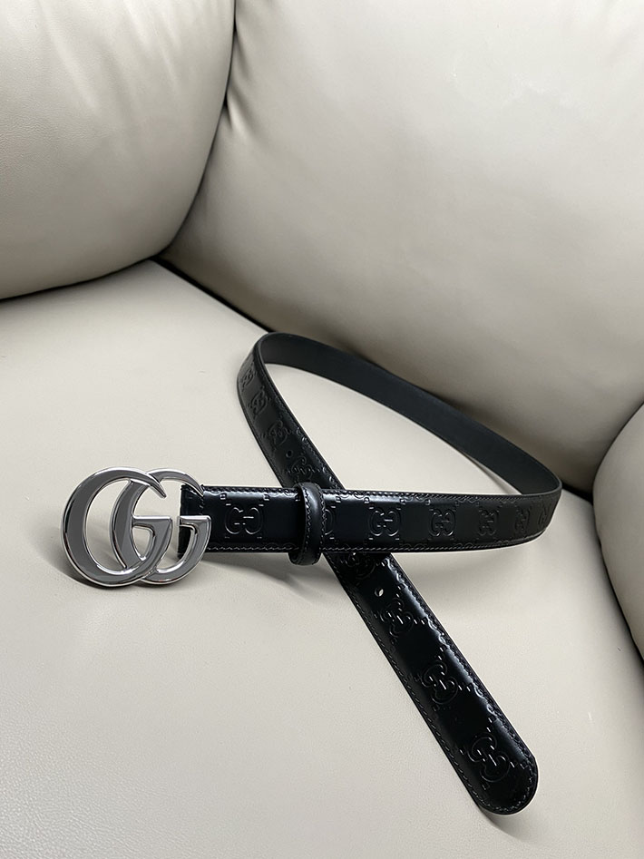 グッチ ベルト レディース 2025年新作 GUCCI グッチ ベルト レディース アウトレット 2515795 ブラック 本革 ゴールド金具 - 画像 (5)