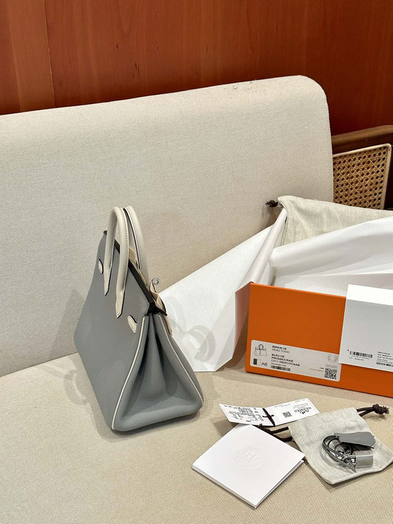 エルメス HERMES バーキン25 パーソナル ブルードプリュス/クレ トゴ シルバー金具 2412862 エルメス バーキン 新品 買い方 - 画像 (7)