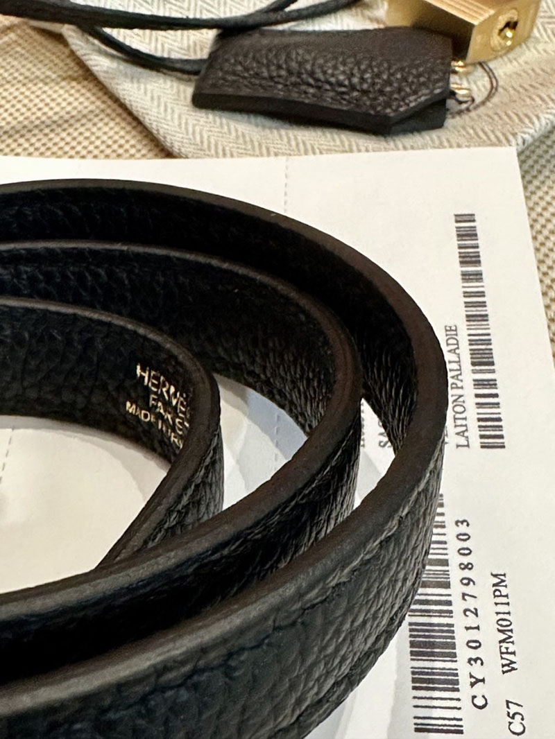 エルメス HERMES ケリー28 内縫い 黒 ブラック トゴ ゴールド金具 2412881 エルメスケリー28内縫い - 画像 (2)