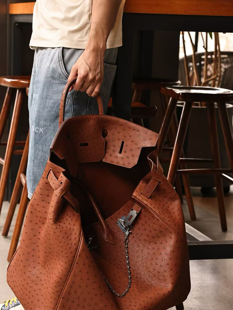 エルメス メンズバッグ 人気 エルメス オータクロア 50cm フォーブ オーストリッチ シルバー金具 2412902 オータクロア50 定価 - 画像 (6)